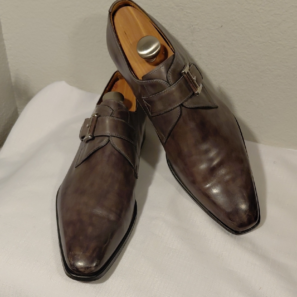 Magnanni Men's Single Monk Strap Shoes
